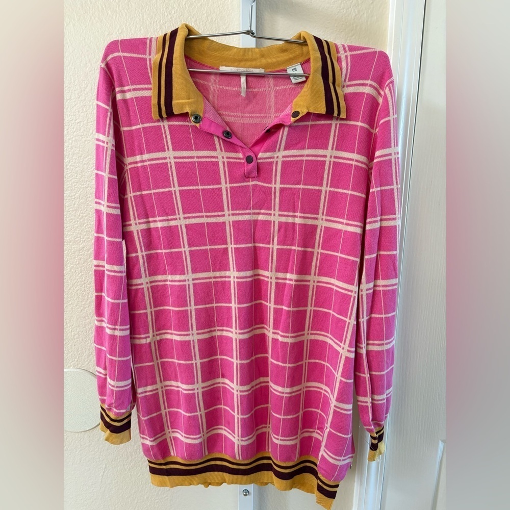 Scotch & Soda Knit Polo Long Sleeve Sweater - Size L - Picture 6 of 9